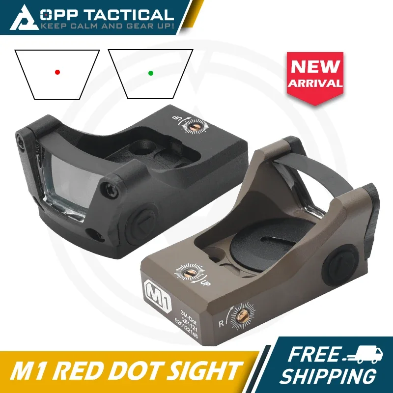 

Тактический прицел M1 Green/Red Dot Sight 3MOA с полной оригинальной маркировкой для страйкбола, рейкой 20 мм и универсальной монтажной пластиной Glock