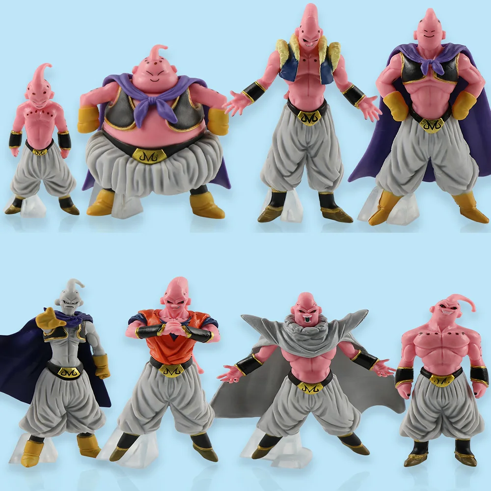 1/8pcs/Set Dragon Ball ZERO Majin Buu Figurine DBZ Figure Super Saiyan Action Figures Collection PVC Model Statue Children Gifts image 3