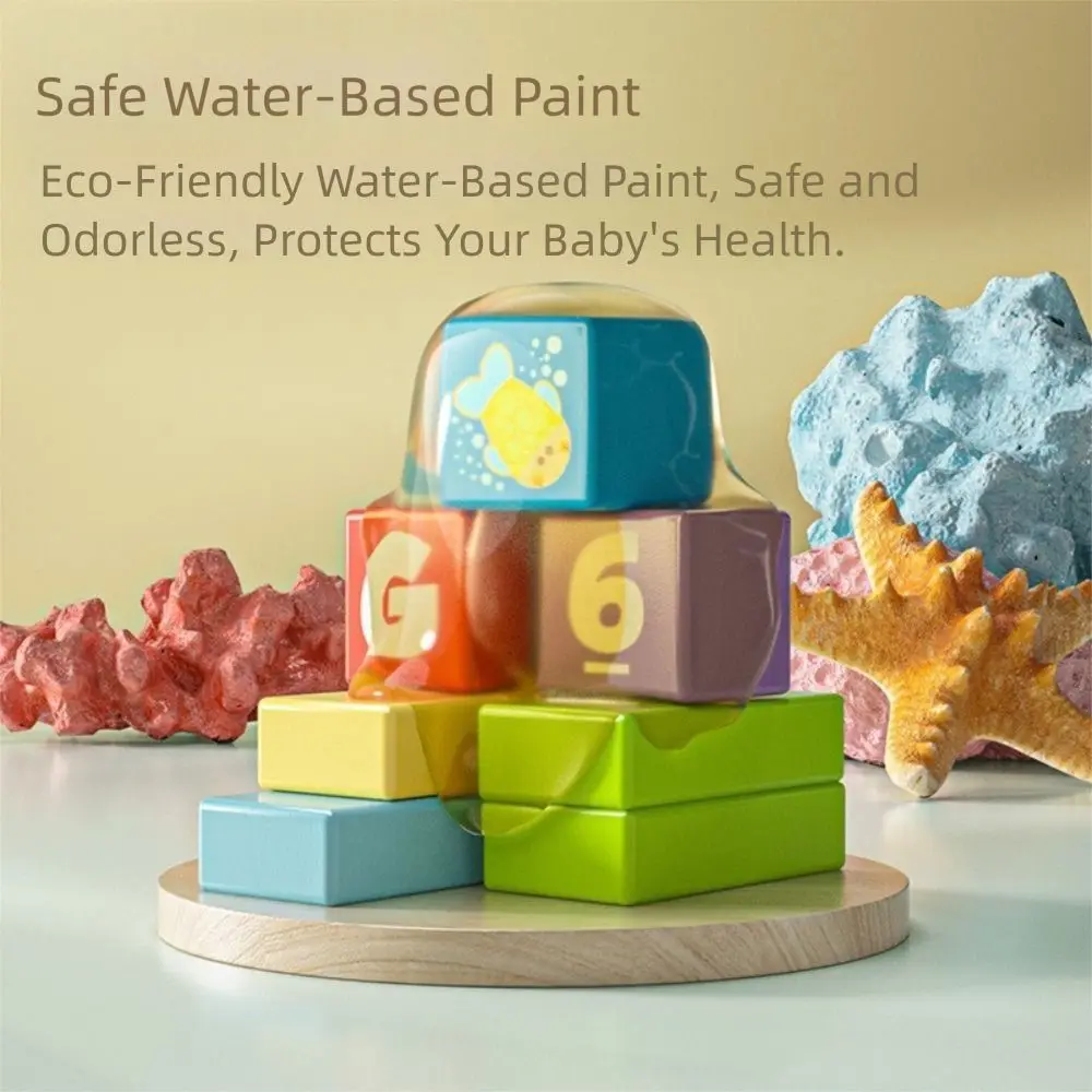 Wooden Wooden Building Blocks Early Learning With Storage Box Early Educational Creative Figure Stacking Enlightenment