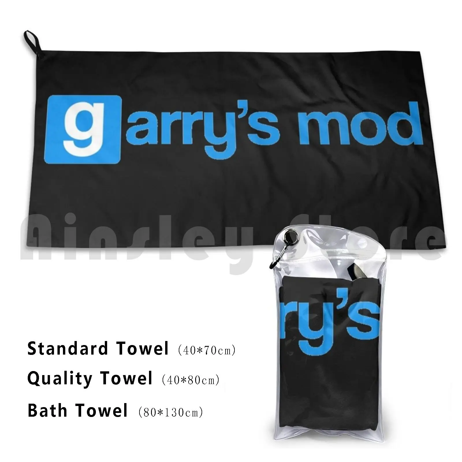 Garry's Mod Official Game Logo Bath Towel Beach Cushion Garrys Mod Garrysmod Gmod Half Life 2 Half Life Source