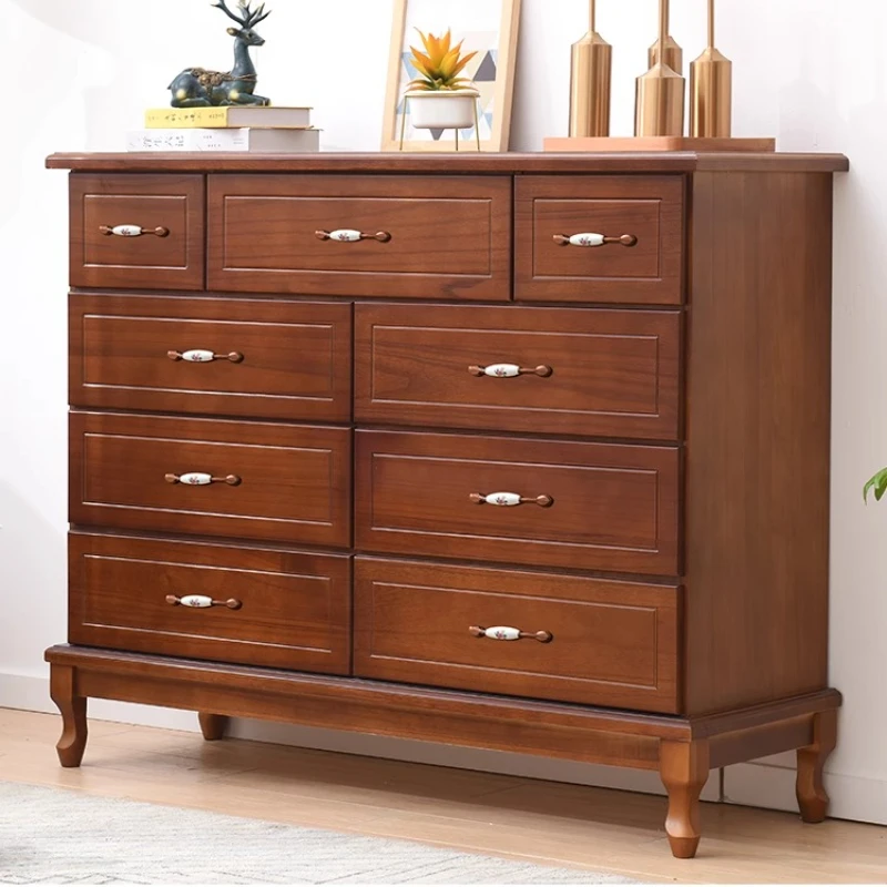 Moderne slaapkameropbergkast massief houten ladekast, woonkamermeubilair, meubilair voor kleine ruimtes