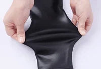 Shiny Plus Size Leggings Black 2X 3X Super Stretch Spandex Clothing PU Pant Tummy Control Oversized Pleather Legging - Image 4