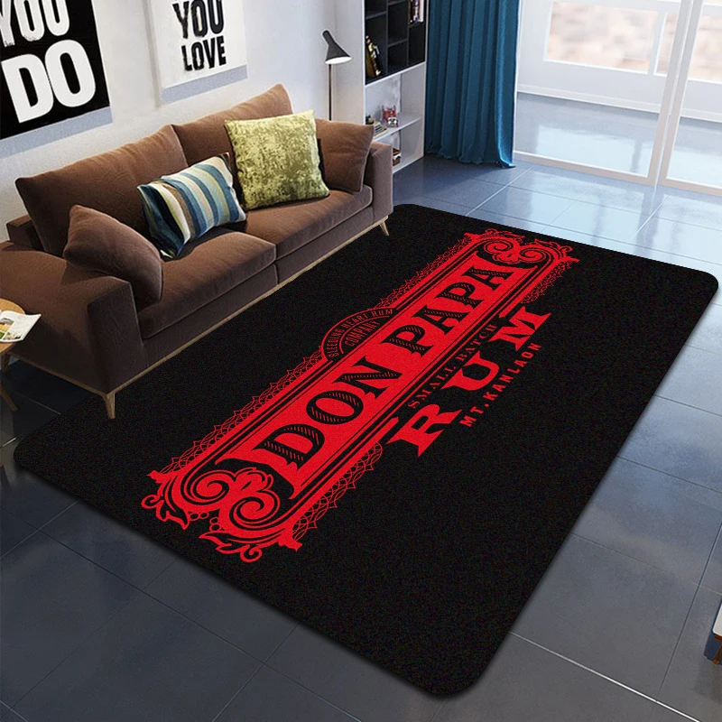 don papa Rum Wine Pattern Decoration Carpet Fashion Bar area Floor Pad Can Customize Rug Living Room Cushion Door Pad