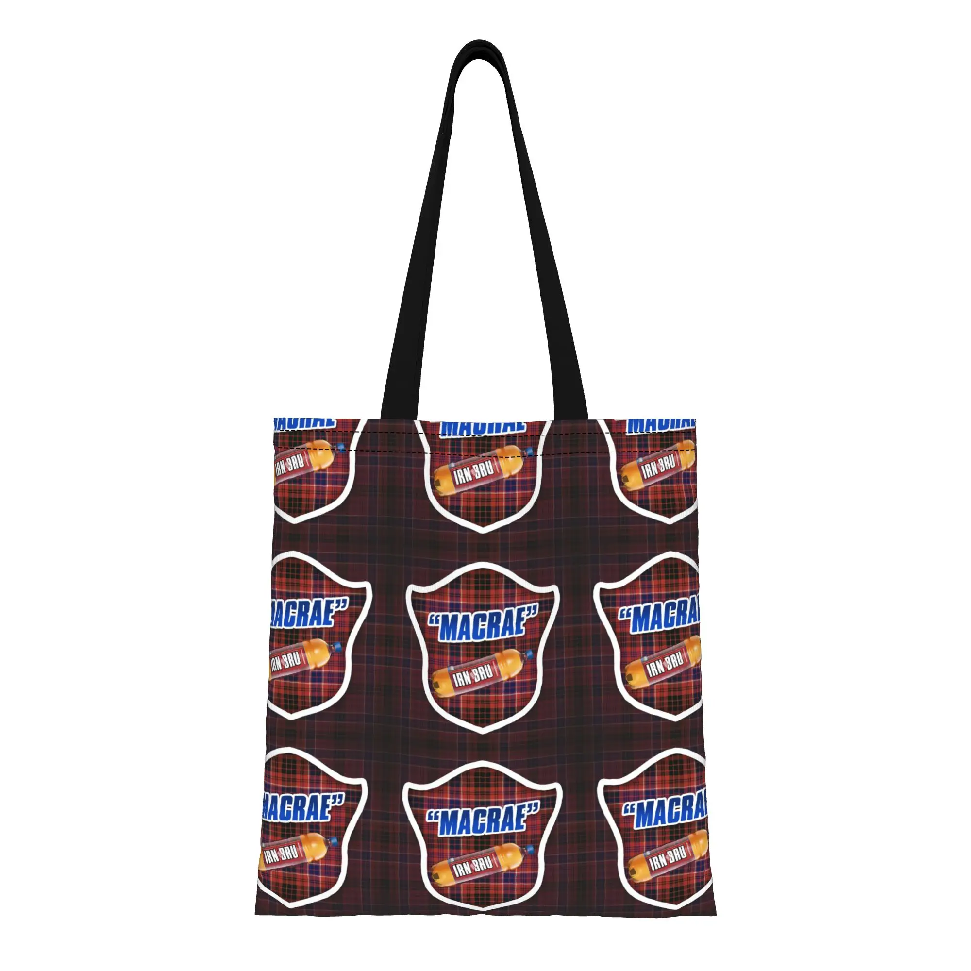 

Сумка-тоут из канваса iIrn iIrn Bru MacRae Tartan Shield, идеально подходит для покупок, путешествий, активного отдыха, прочная сумка через плечо