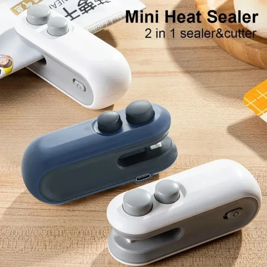 Portable Snack Sealer Machine, Rechargeable Mini Heat Sealer for Plastic Bags, Vacuum Sealer for Home Use