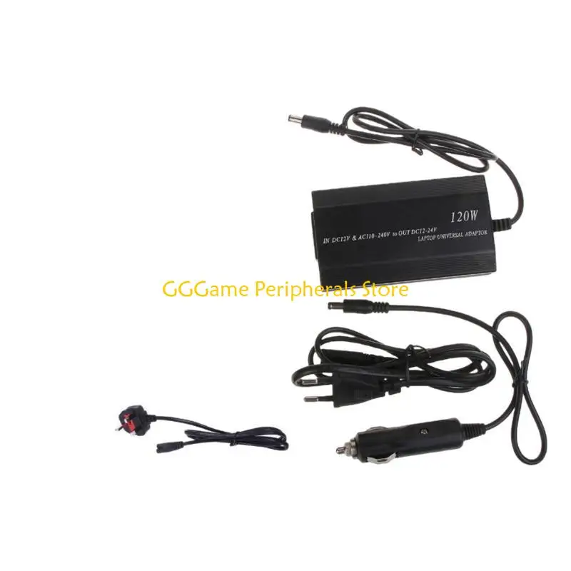 U55B Универсальное зарядное устройство для ноутбуков мощностью 100 Вт для автомобиля и дома с регулируемым напряжением