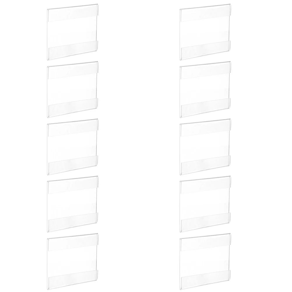 

10 Pcs Acrylic Price Tag Holders Clip On Sign Display Racks Label Holder Shop Retail Supermarket Food Labels Information Signs