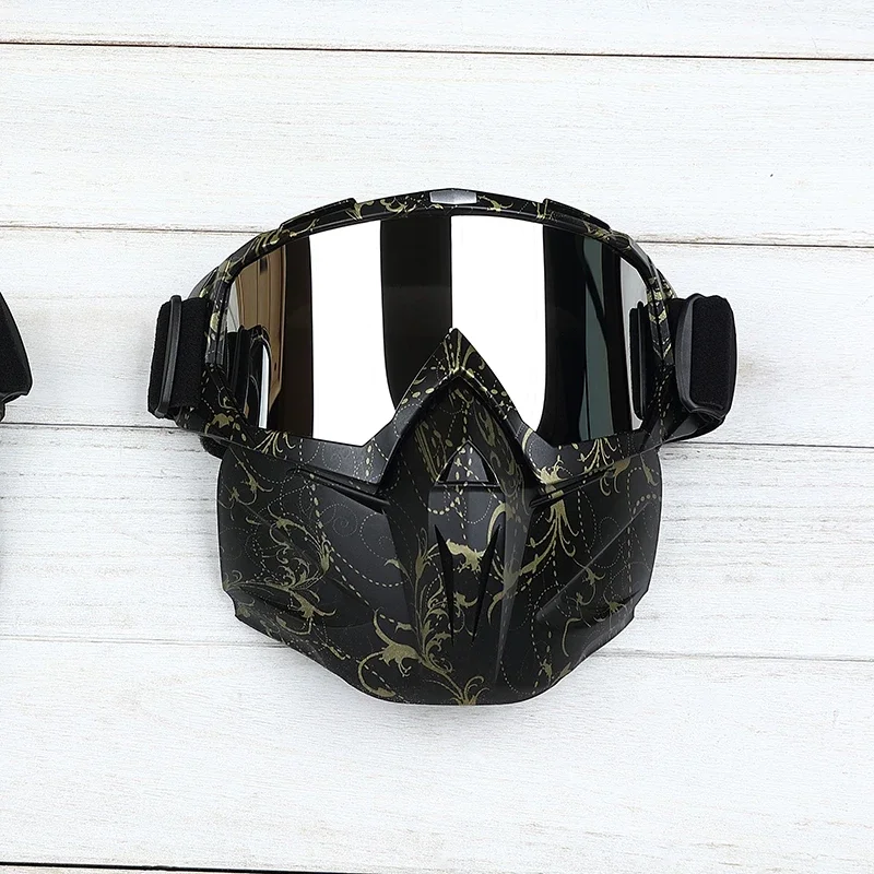 Máscaras integrales Graffiti, máscaras antipolvo para motocicletas, mascarillas protectoras integrales para motocicletas todoterreno y cascos para bicicletas de montaña.