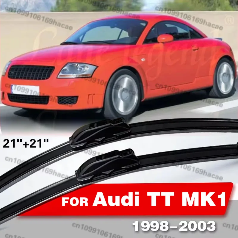 

For Audi TT MK1 1998 - 2003 1999 2000 2001 Car Wiper U-type Soft Rubber Boneless Wiper HD Quiet Durable Automotive Wiper 21"+21"