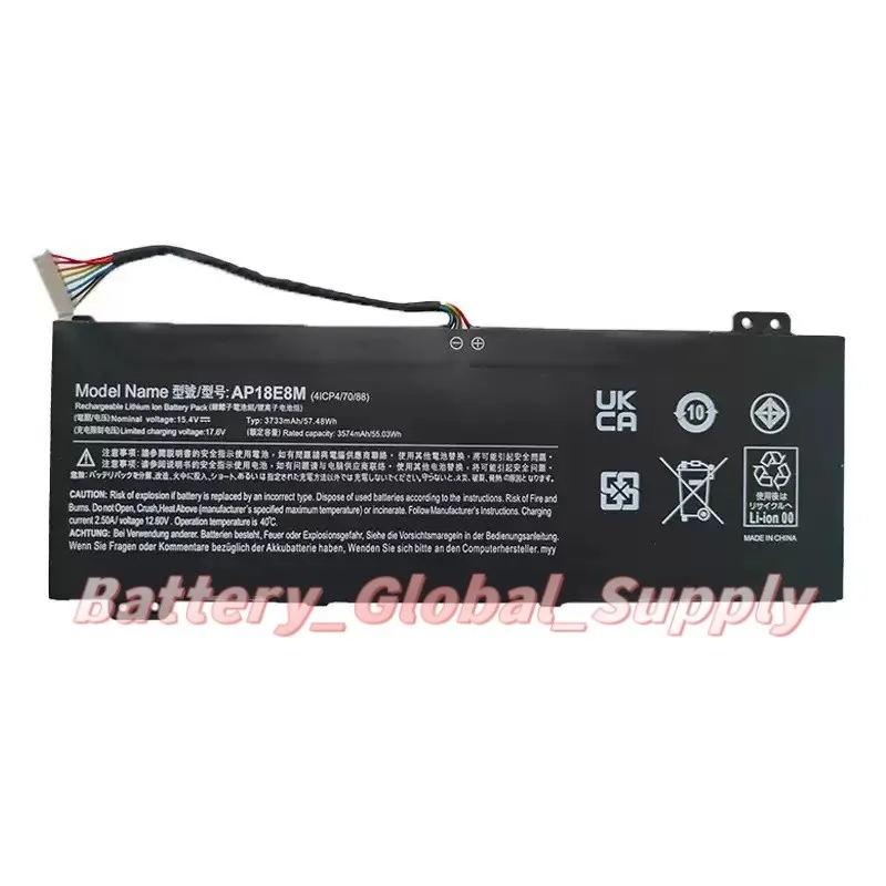 

Battery for AN515-54 AN517-51 7 AN715-51 AP18E7M AP18E8M 15.4V 3733MAH 1PC