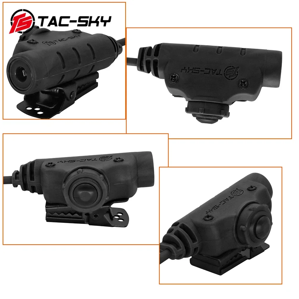 TAC-SKY Tactical PTT Adapter U94 V2 PTT Push To Talk Phone PTT Plug 3.5mm Compatible With COMTA SORIDN Tactical Headset