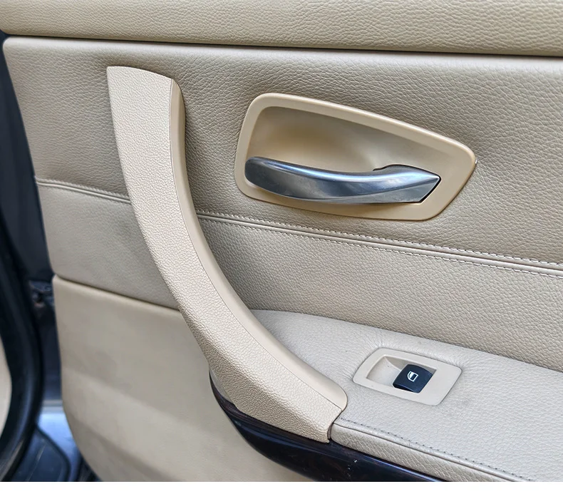 LHD RHD Einfache Installation Schwarz Beige Links Rechts Innentürgriffabdeckung Für BMW 3er Serie E90 E91 E92 2004-2013 – Detail 9