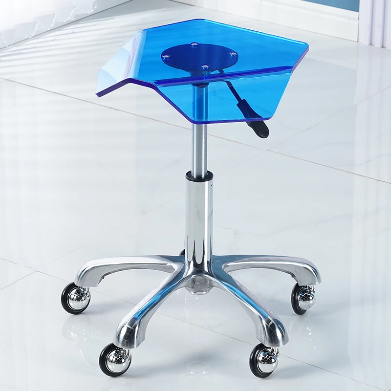 

Acrylic Stool Adjustable Rotating Bench Chair Aluminum Alloy Five Claw Stool Hair Cutting Chair Salon Furniture Beauty Stool