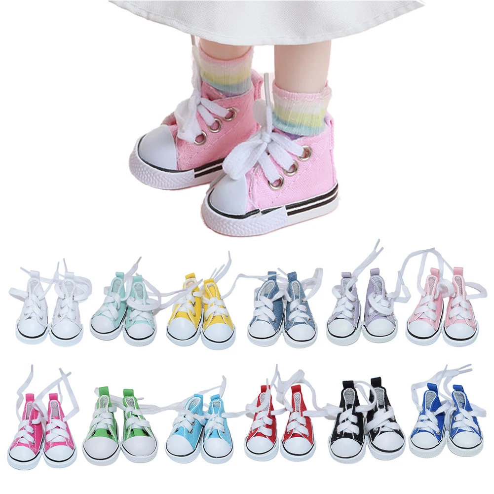 20CM cotton doll shoes 6 points BJD doll casual small mini canvas shoes doll shoes