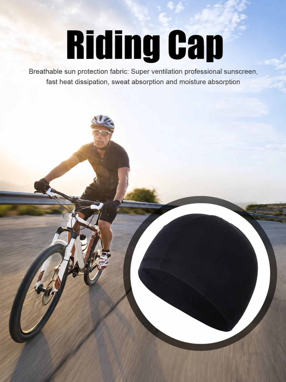 AliExpress NONE Summer Unisex Quick-dry Breathable Hat Motorcycle Bicycle Helmet Inner Liner Cap Outdoor UV Protection Hat Balaclava Cycling Cap