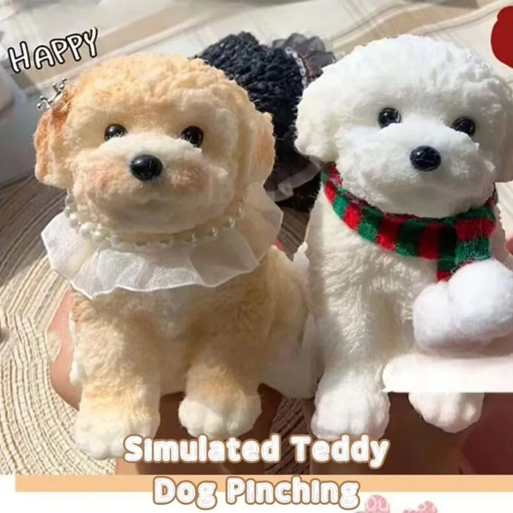 Lindo perro de peluche juguetes blandos ansiedad alivio del estrés relajación suave apretar cachorro apretar Fidget favores de fiesta