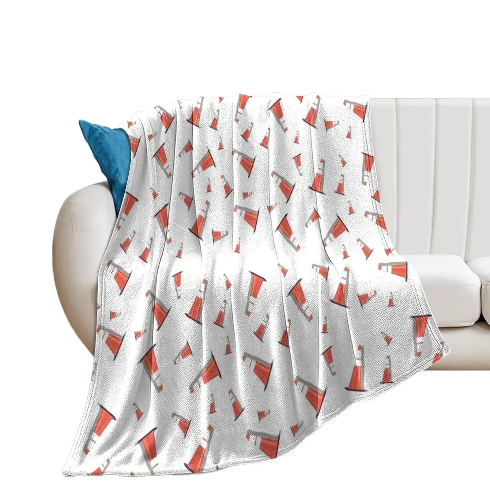 

Orange Traffic Cones Throw Blanket Designers Nap Blankets