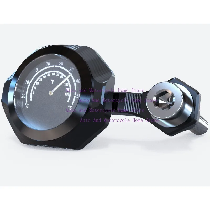 1pcs Motorcycle Watch Clock Thermometer 8-10MM Rearview Mirror Thermometer Mount Temp Gauges for Motorcycle