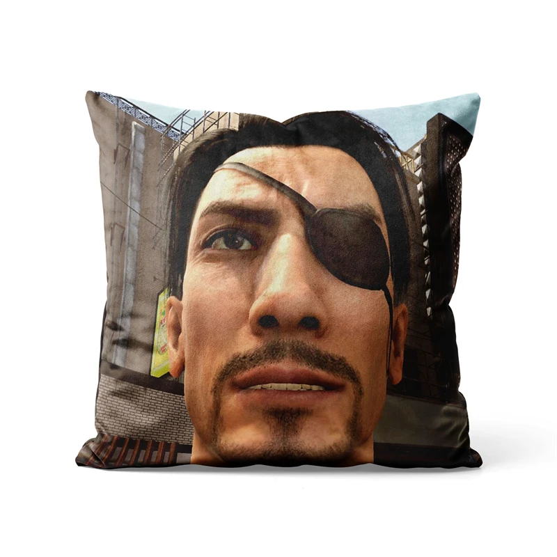 Gaslight Gatekeep Girlboss Goro Majima Throw Pillow Covers Cushion Cases Pillowcases for Sofa 45cm x 45cm