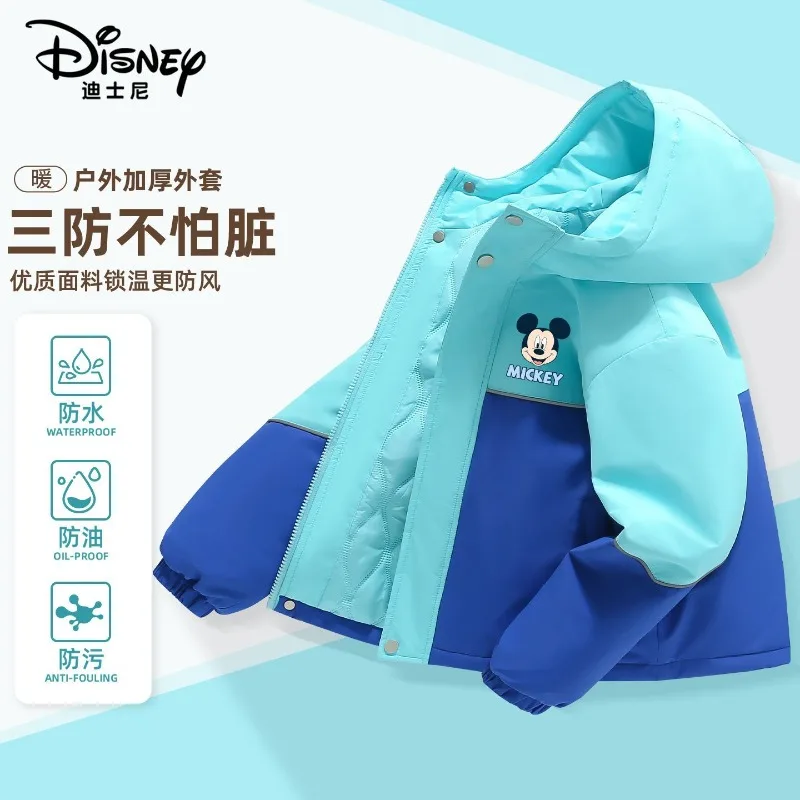 Disney mickey pato donald anime meninos roupas de inverno jaquetas de algodão meninas dos desenhos animados nova tendência da moda quente topos jaquetas atacado
