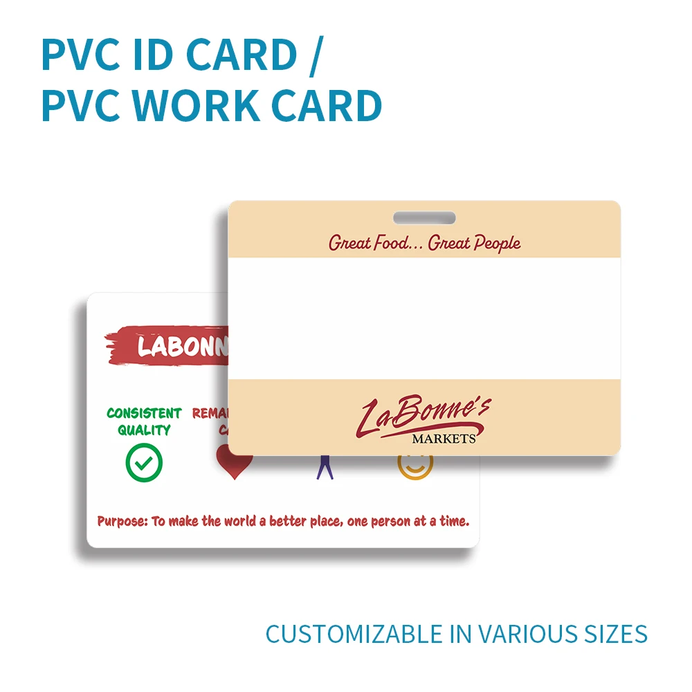 

Custom High-end PVC Card 1mm Thickness Professional Custom PVC Business VIP Custom Card,employee ID Nameplate Event Credentials