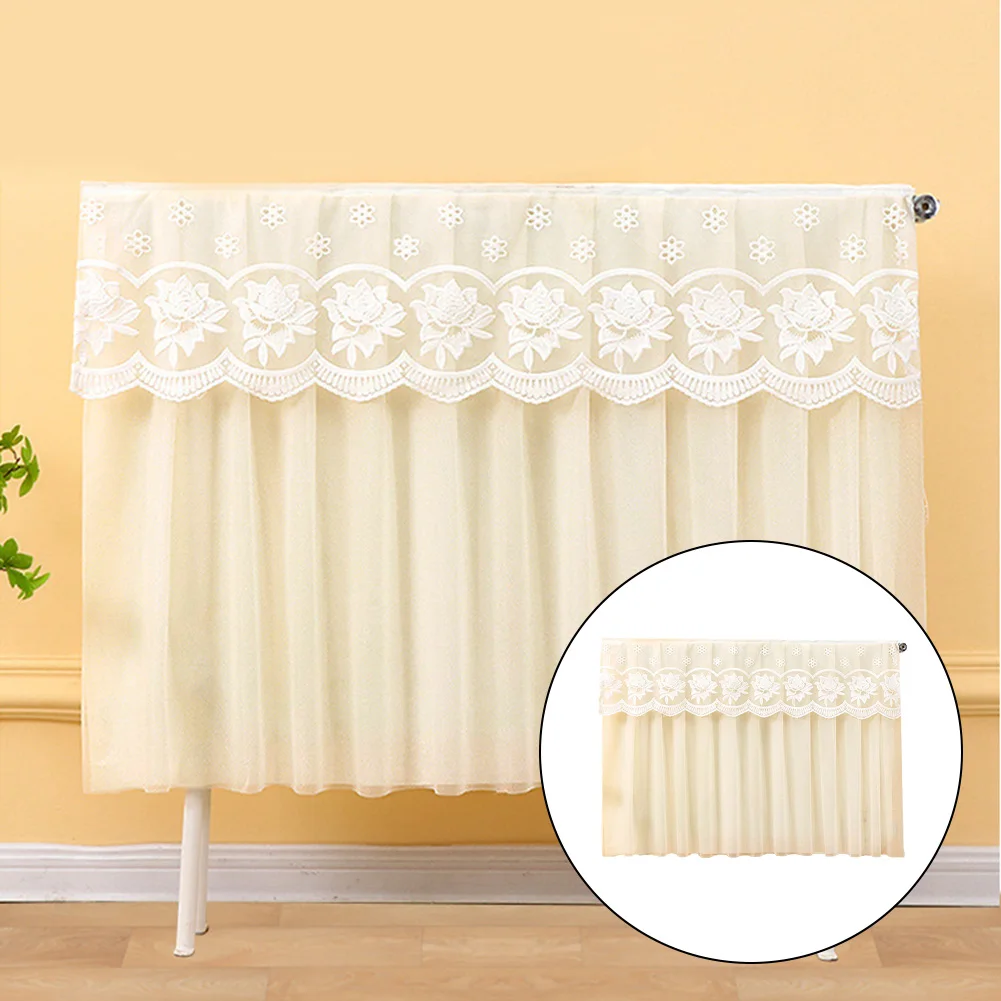 Decorative Lace Dust Cover Smarthome 60 80 100 150 160 180*70cm Lace Radiator Cover Romantic Aesthetic Easy To Clean