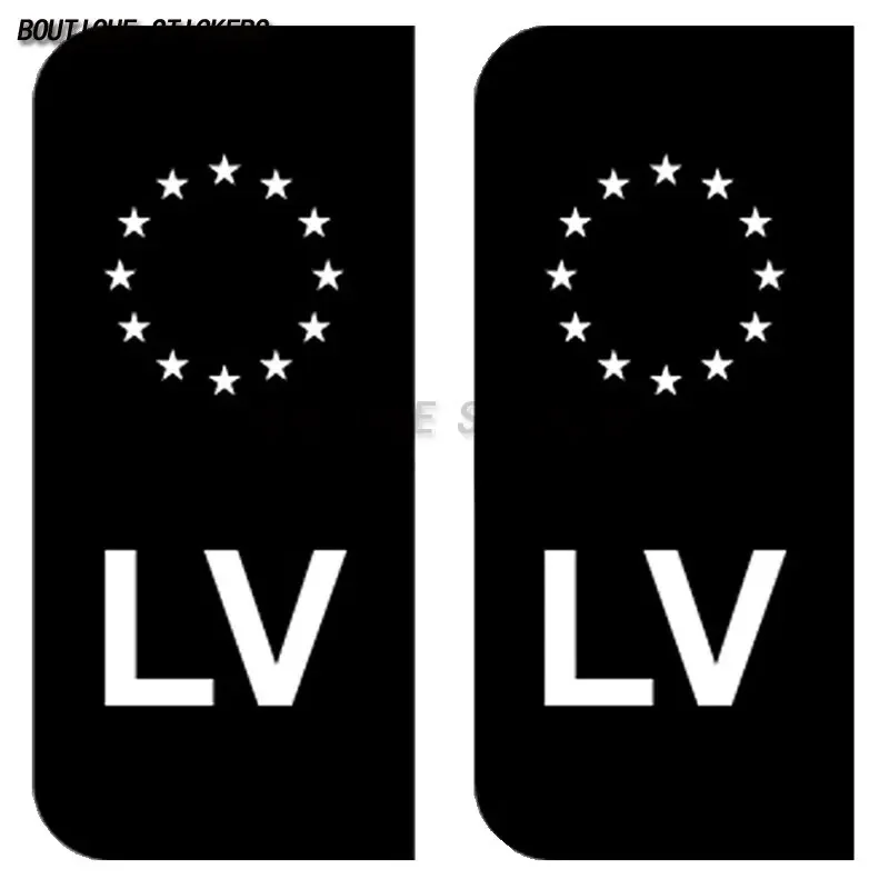 

United Republic of Ireland license plate car sticker waterproof PVC sticker IRL car license plate decorative accessories2x