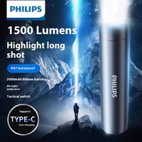 Philips SFL2202 New Long Range Mini Flashlight Rechargeable 3000mAh Battery Mini EDC Flashlight For Hiking Self-Defence