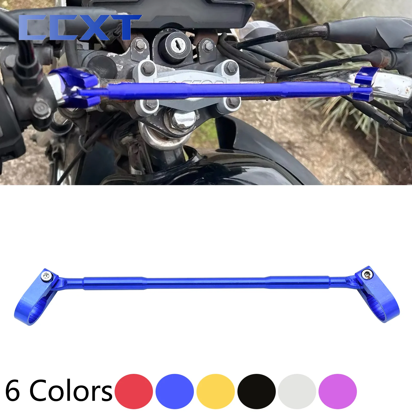 Manillar CNC para motocicleta, palanca de barra transversal de equilibrio para la mayoría de las piezas de palanca de fuerza del volante del manillar de 7/8