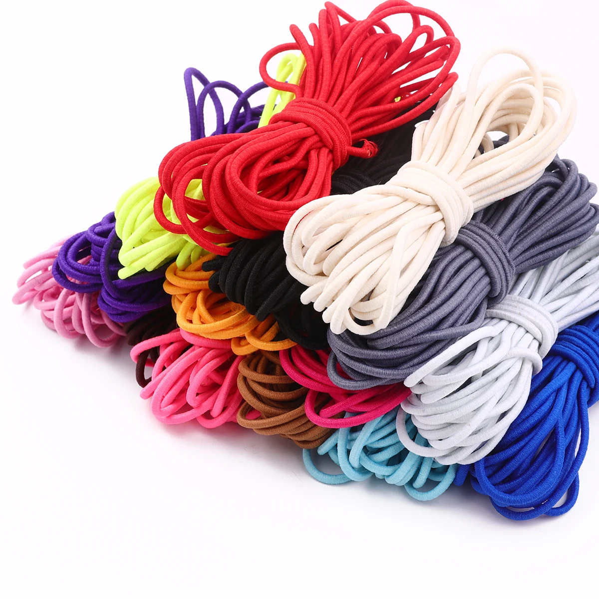 

5 Meters 2mm 2.5mm Round Elastics Rope Bungee Cords Multicolor Elastic Rubber Bands Strap String Handmade Diy Sewing Accessories