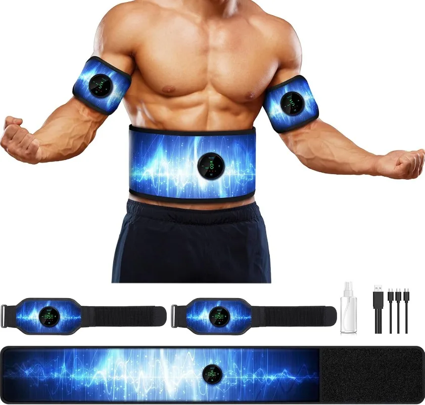 

ABS Stimulator, Muscle Machine Workout Equipment, Ab Toning Belt Muscle Toner Fitness Training for Abdomen/Arm/Leg, Ab Trainer f