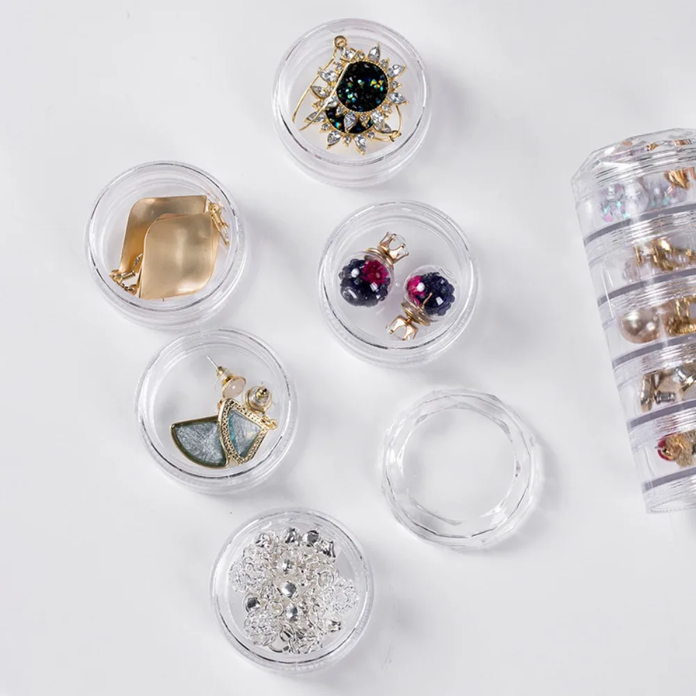 5g Mini Round Stackable with Cover Clear Face Cream Box Jewelry Storage Box Eye Cream Box Makeup Organizer