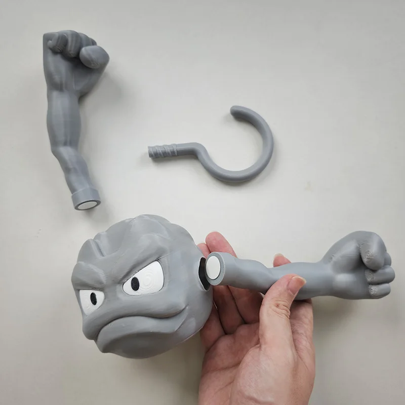 Anime Pokemon Creative Hanger Funny 3D Printing Cartoon Geodude Action Figure Antislip Hangers Drying Rack Toys for Childre Gift view 6