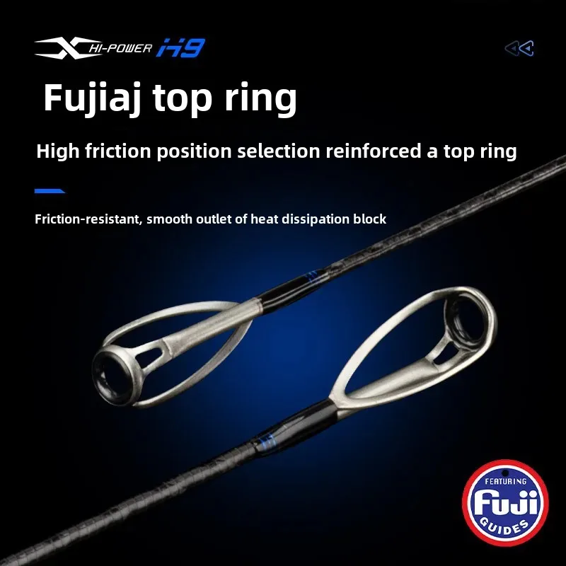 40T High Carbon Spinning Fishing Rod MH Casting Distance Throwing Pole MF Fast  Action Fuji Guide Ring Sea Bass Fishing Rods