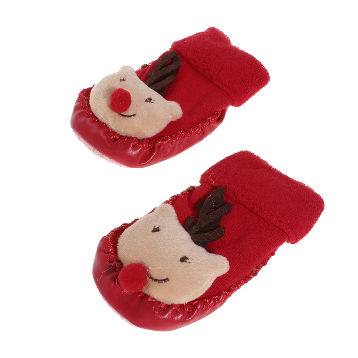 Three-dimensional Baby Christmas Socks Holiday Santa Slippers for Kids Anti-slip Floor Shoes