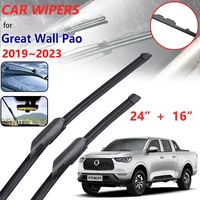 Escobillas de limpiaparabrisas de coche para accesorios Great Wall Pao 2019 ~ 2023 GWM Poer serie P, limpiaparabrisas de ventana delantera de goma