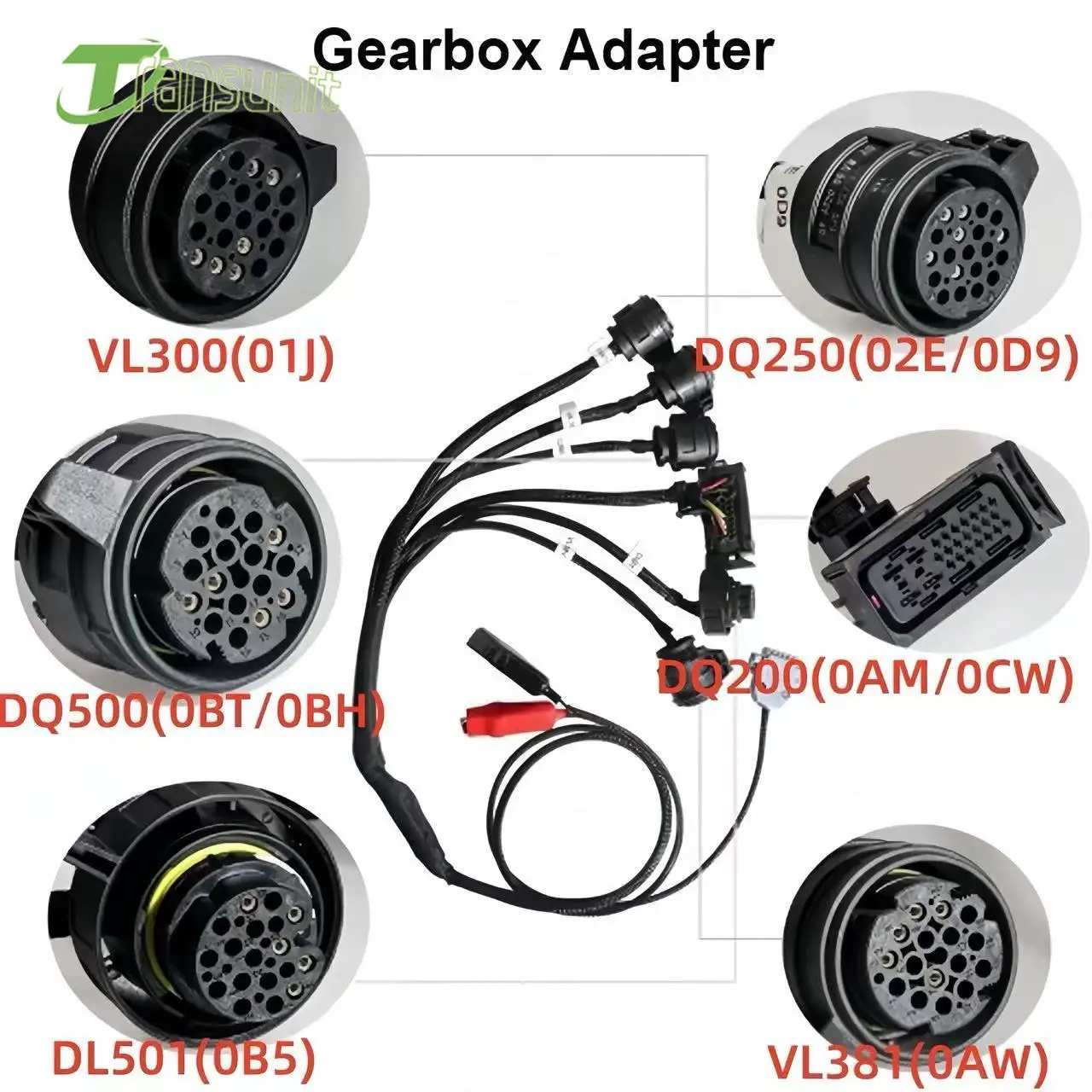 Gearbox Adapter For VAG Audi DQ250 DQ200 VL381 VL300 DQ500 DL501 R/W w/ KTMFlash 0AM TCU ECU Progarm