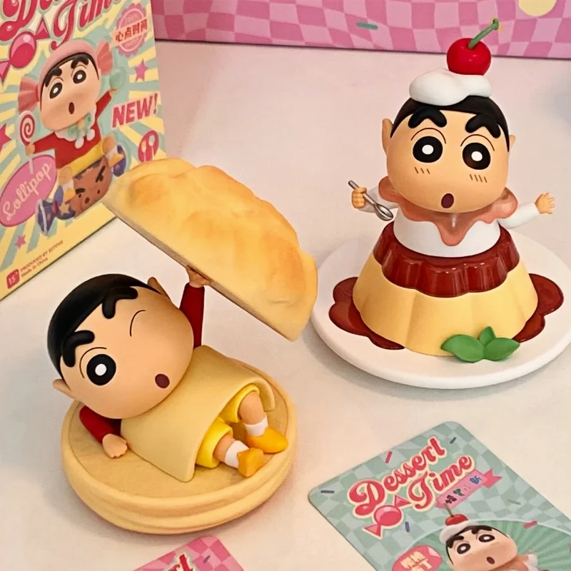 

Genuine 52toys Crayon Shin-Chan Dessert Time Series Blind Box Action Figure Mystery Box Collectible Toy Decoration Birthday Gift