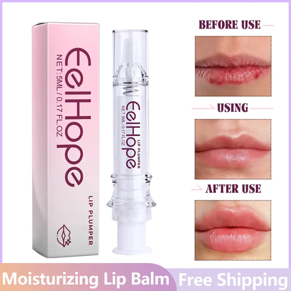 5PCS Moisturizing Lip Balm Anti Dryness Exfoliating Dead Skin Removal Lip Lines Cracked Fullness Lip Plump Serum Makeup Proudct