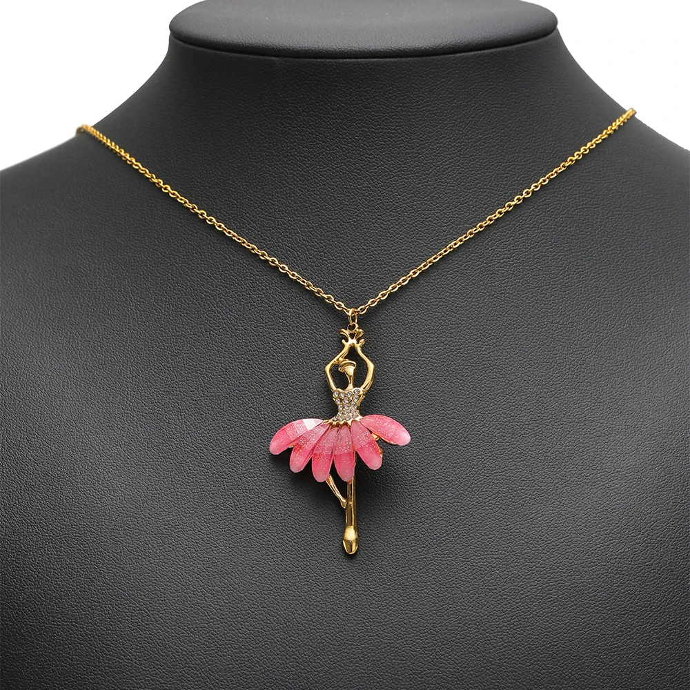 3 قطعة المعلقات راقصة الباليه الفولاذ المقاوم للصدأ الفاخرة حجر الراين السحر السائبة DIY بها بنفسك النساء صنع المجوهرات قلادة سوار إكسسوارات #6