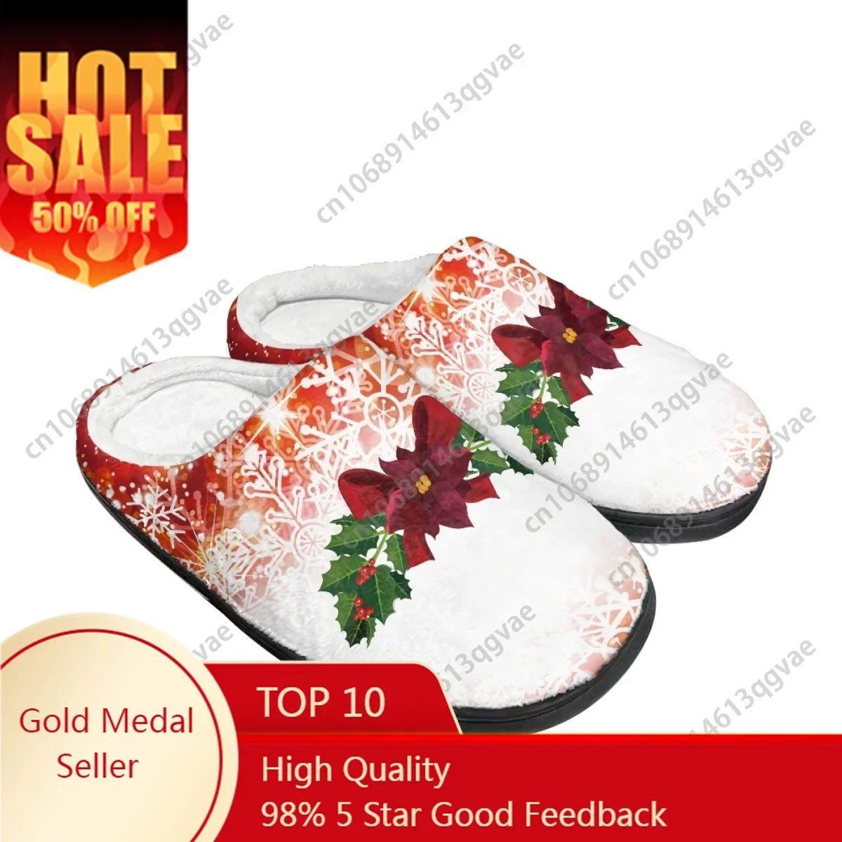 2025 New Arrival Christmas Snow Scene Series Home Cotton Slippers Mens Womens Teenager Plush Bedroom Keep Warm Custom Slipper