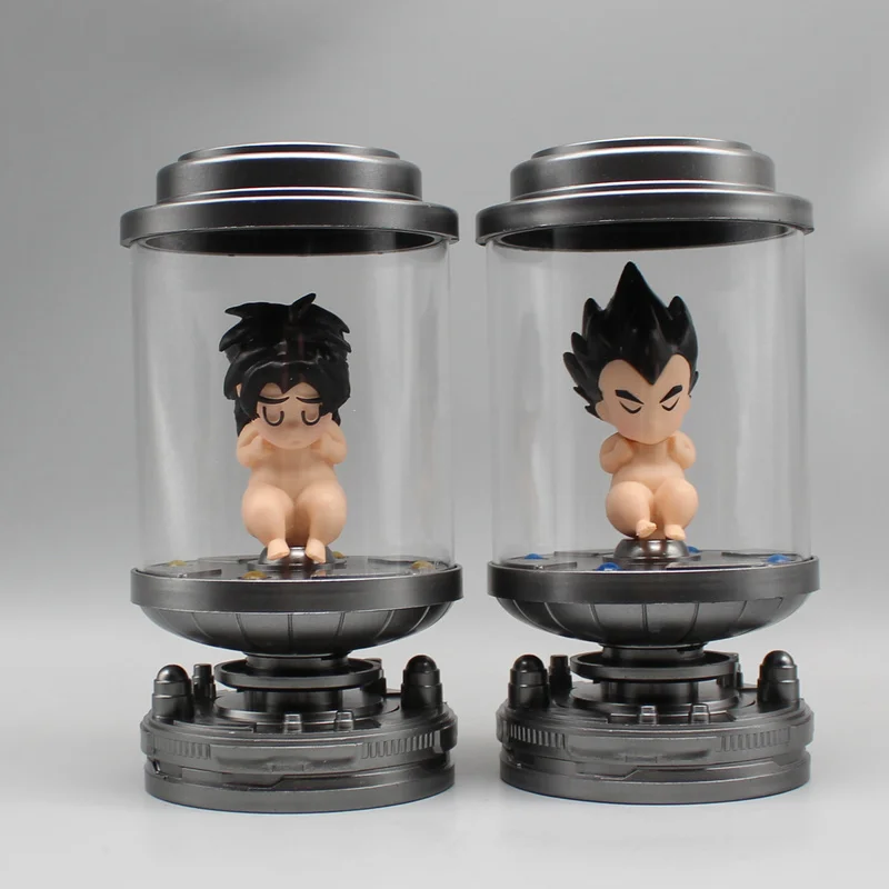 18cm Gk Vegeta Broli Anime Figures Dragon Ball Incubator Petri Dishes Can Emit Light Model Action Doll Decoration Kids Toy Gifts