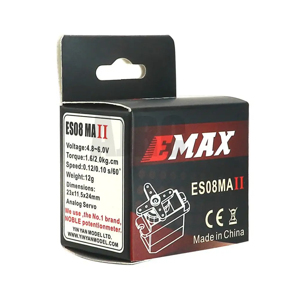 Emax Es08ma Ii 12g Analog Metal Gear Servo For Rc Car Model 1/24 Axial Scx24 90081 Axi00006 Axi00002 Gladiator Upgrade Parts