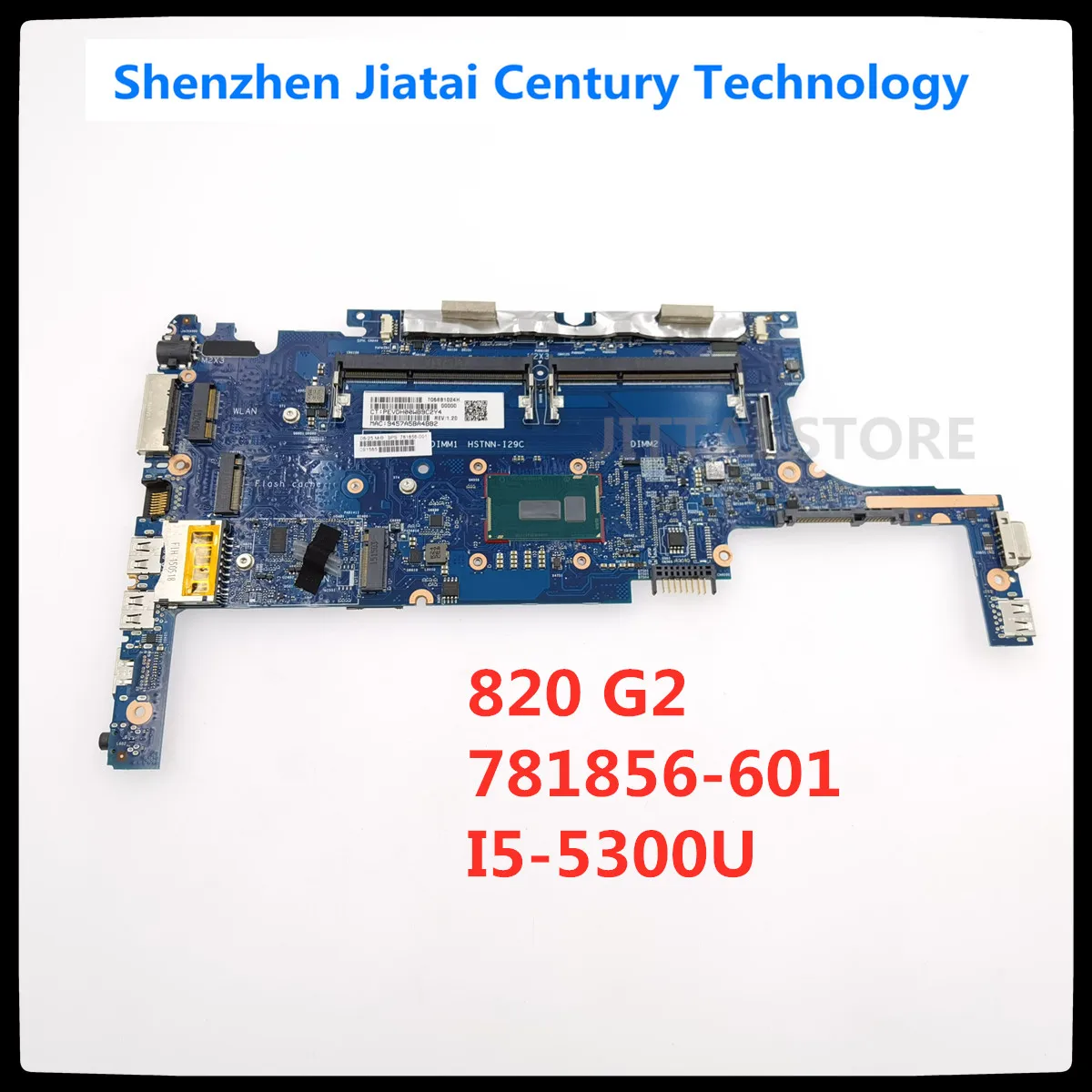 

For HP Elitebook 820 G2 I5-5300U Mainboard 781856-001 781856-601 Laptop motherboard 6050A2635701-MB-A02 Core SR23X