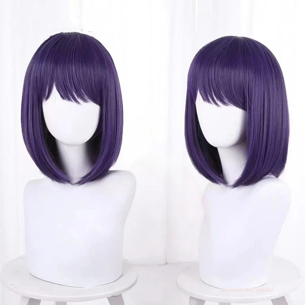 Peluca de Cosplay de Anime My Dress Up Darling Kitagawa Marin para mujer, pelo morado de sirvienta Lolita, peluca sintética resistente al calor, accesorio de Halloween