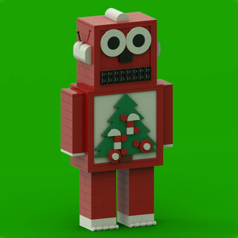 

338Pcs MOC Christmas Theme Santa Robby Cute Festive Robot with Christmas Tree DIY Model Building Blocks Birthday Toys Gift