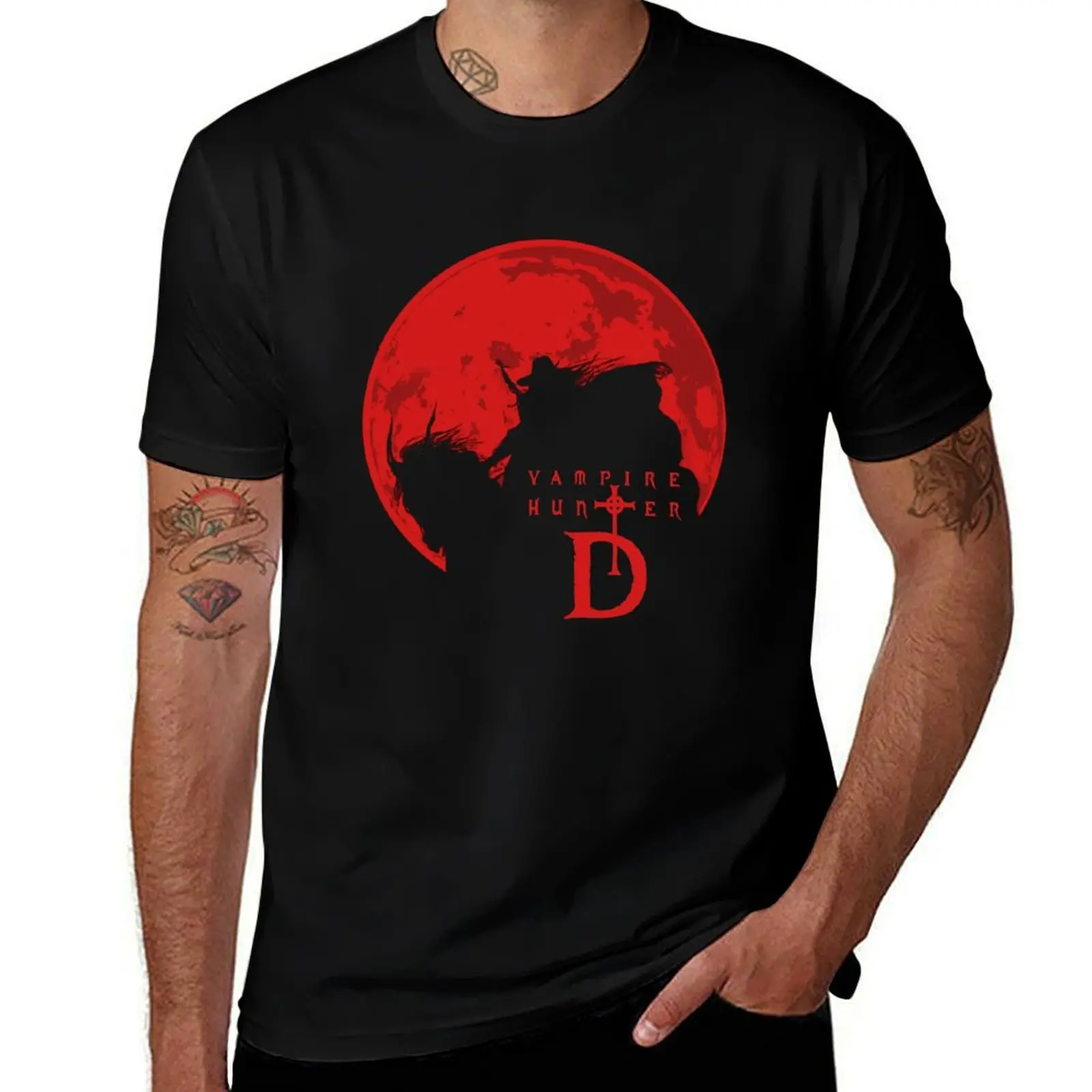 

Vampire Hunter D film anime art T-Shirt Graphic Print Short Sleeve T-Shirt
