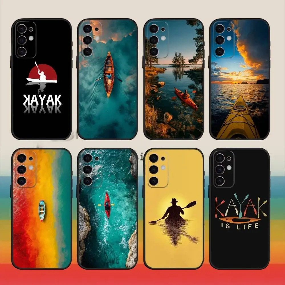 

K-Kayaking S-Sprot Phone Case For Samsung S25,S24,S21,S22,S23,S30,Ultra,S20,Plus,Fe,Note,5G Black Cover