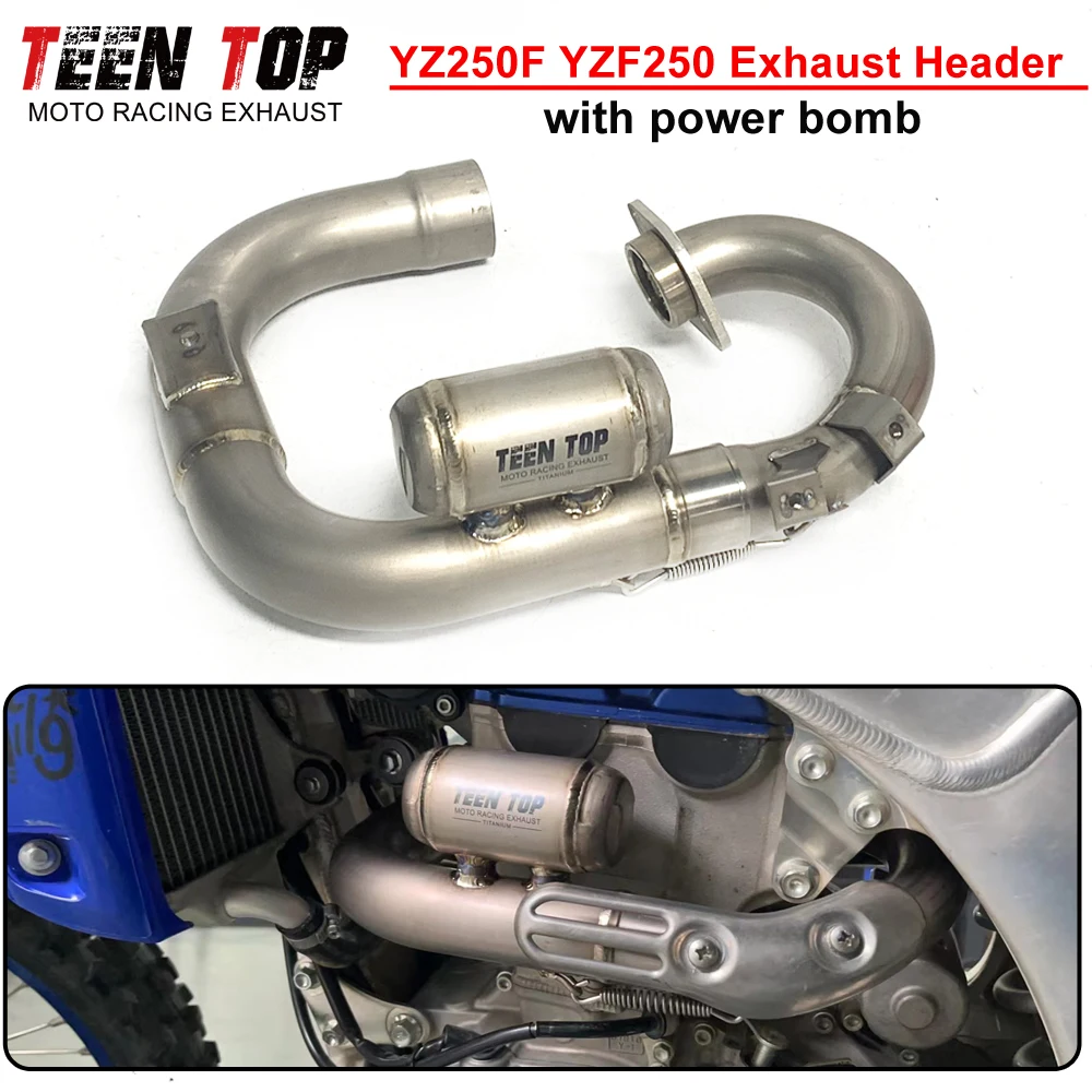 For YAMAHA YZ250F Exhaust Header Titanium Alloy 48mm Exhaust Front Pipe High Performance YZ250F YZF250 WR250F 2020-2024