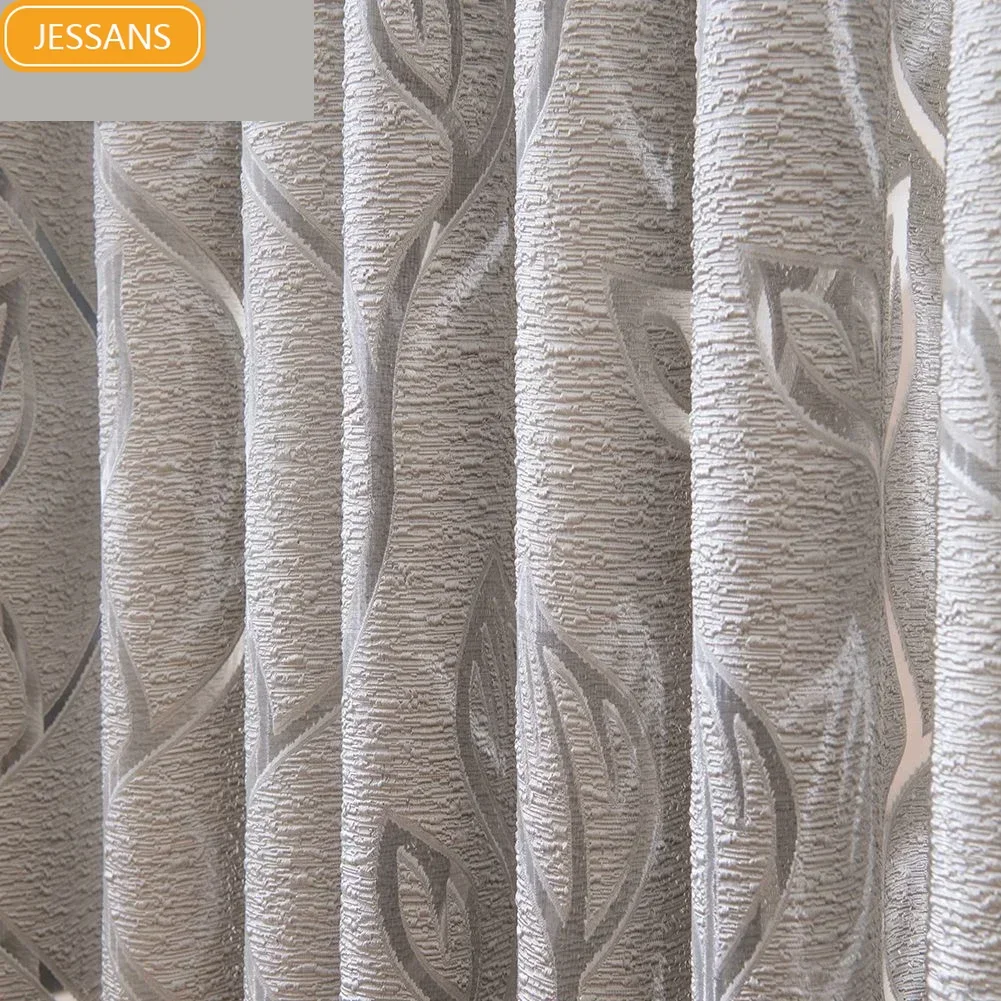 

Custom Jacquard Bubble Pleats Hollowed Out Window Curtains for Bedroom Living Room Balcony French Window Balcony Window